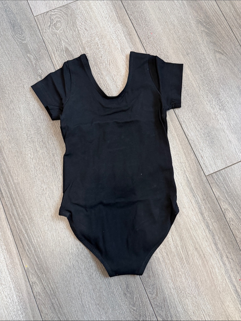 Classic Black Short-Sleeve Kids One-Piece Bodysuit